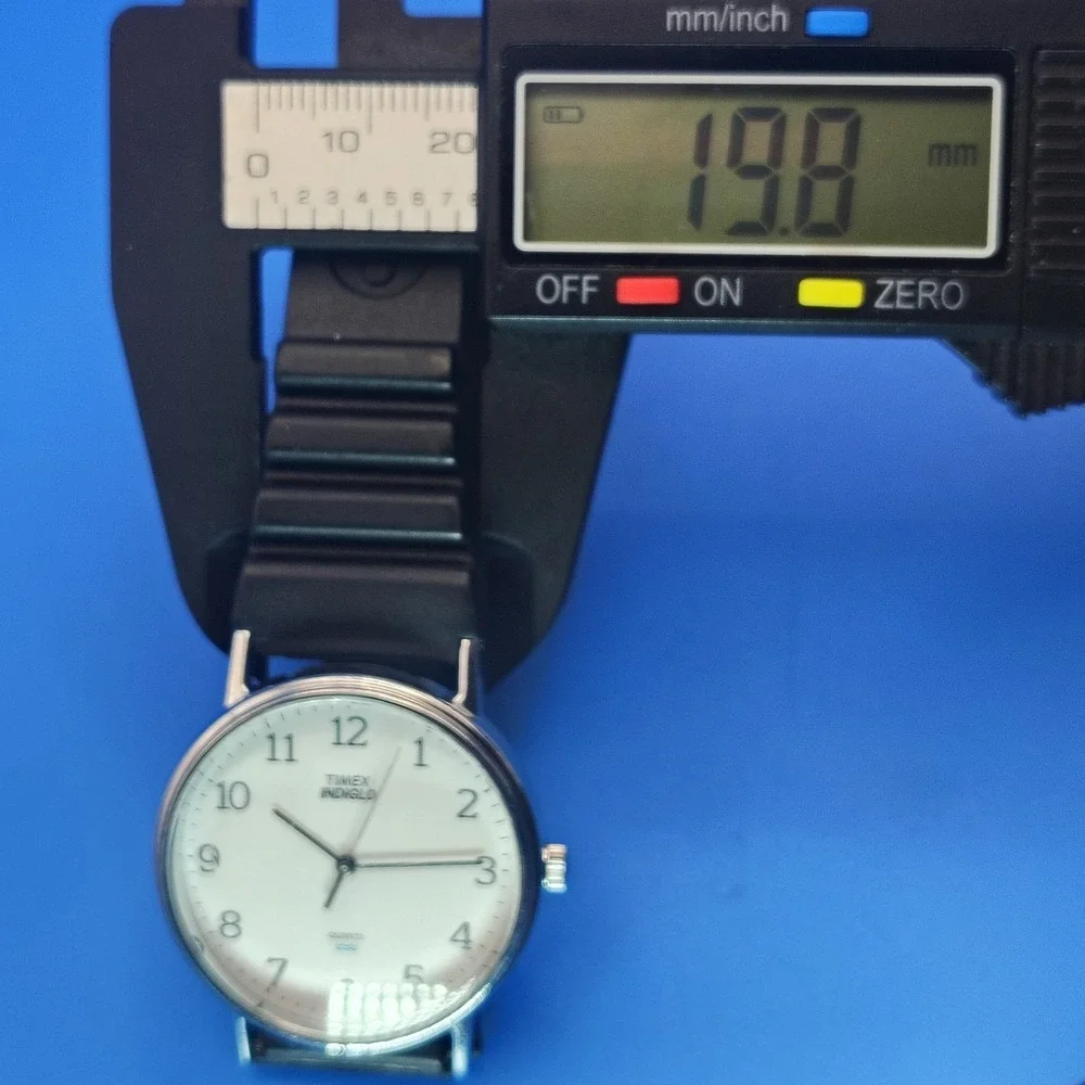 Vintage 2015 Timex Indiglo 34mm Mens Quartz Dress Watch Speidel Strap Restored